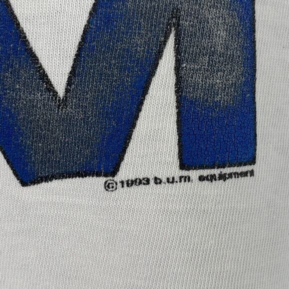 Vintage Distressed Los Angeles LA Kings T Shirt Mens Large BUM Equipment White - Picture 11 of 12